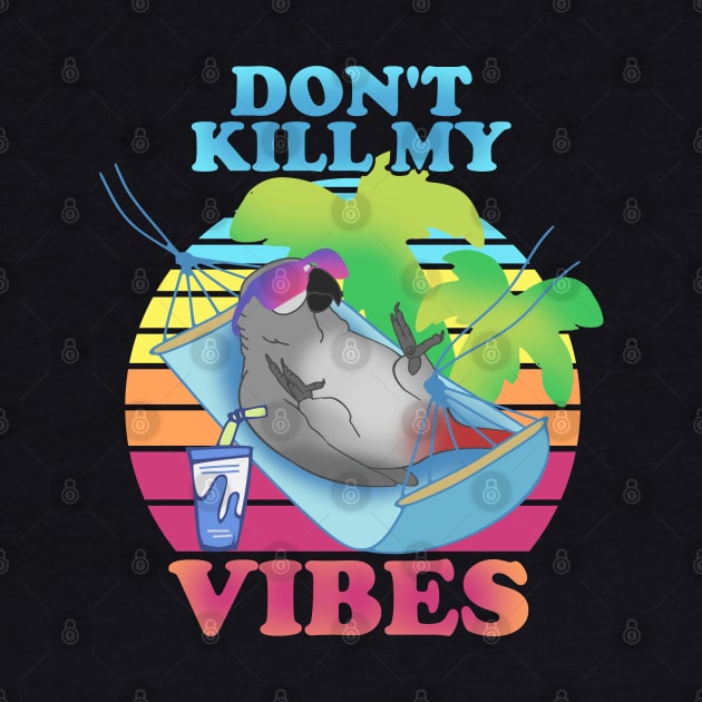 don't kill my vibes - african grey parrot by FandomizedRose